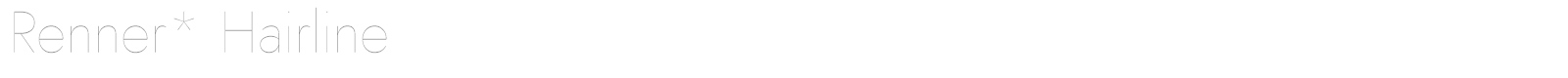 Renner* font preview